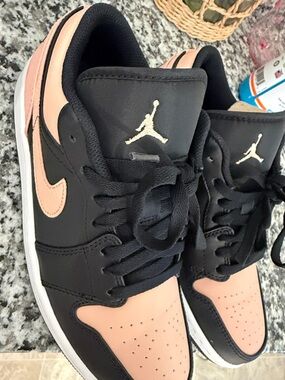 Nike Air Jordan Low Top Sneakers in Black & Peach